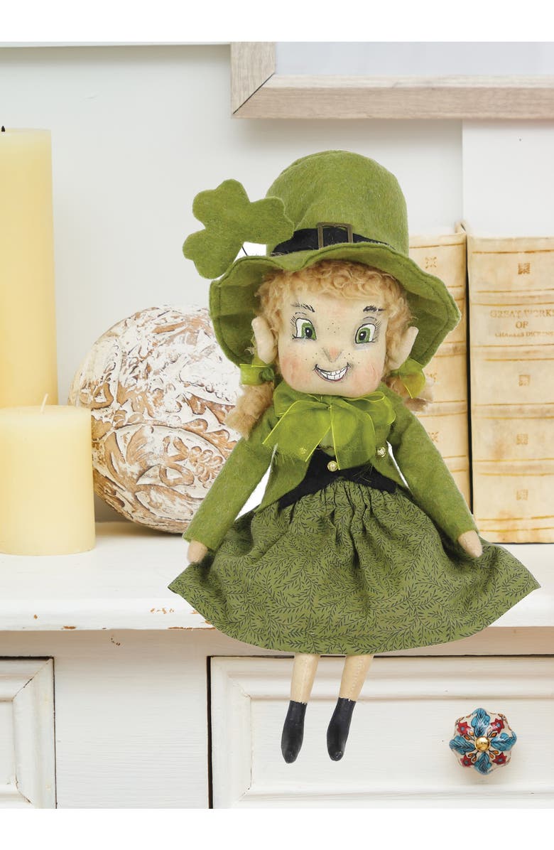 Gallerie II St. Patricks Leprechaun Figurine, Alternate, color, Green