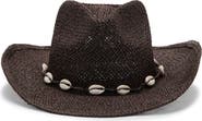 MANGO Straw Hat with Shells