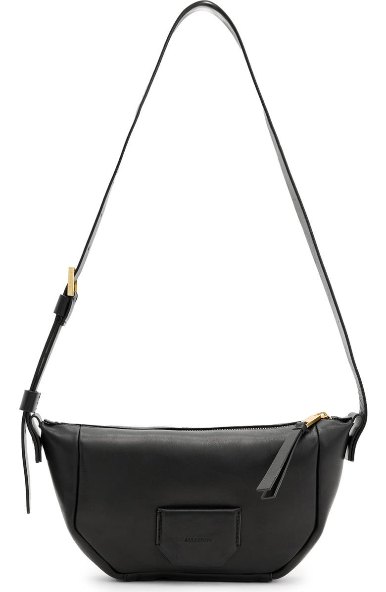 AllSaints Madea Leather Crossbody, Main, color,