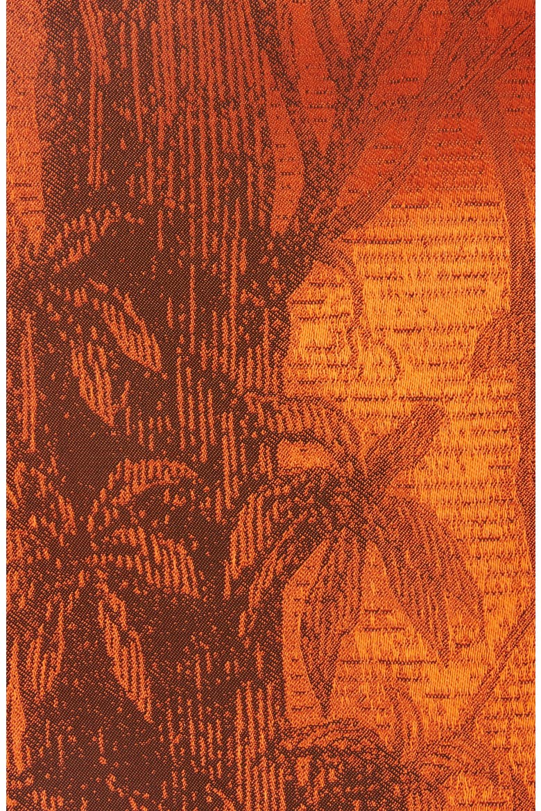 Burnt Orange Floral Silk Pocket Square, Alternate, color, BURNT ORANGE