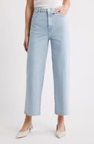 FRAME The Wide High Waist Ankle Jeans