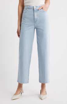 FRAME The Wide High Waist Ankle Jeans