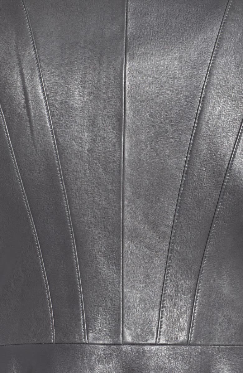 Sejour Leather Collarless Jacket, Alternate, color, 