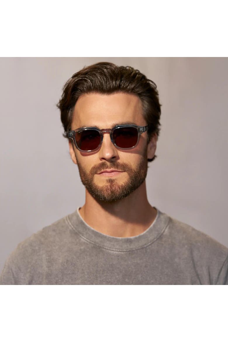 Nelson - 48mm Classic Square Polarized Sunglasses, Alternate, color, Denim Blue
