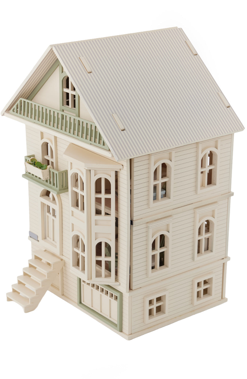 Little Forest Animals House of San Francisco Luxury Wooden Dollhouse in 3 × Led /With Doll Family  product