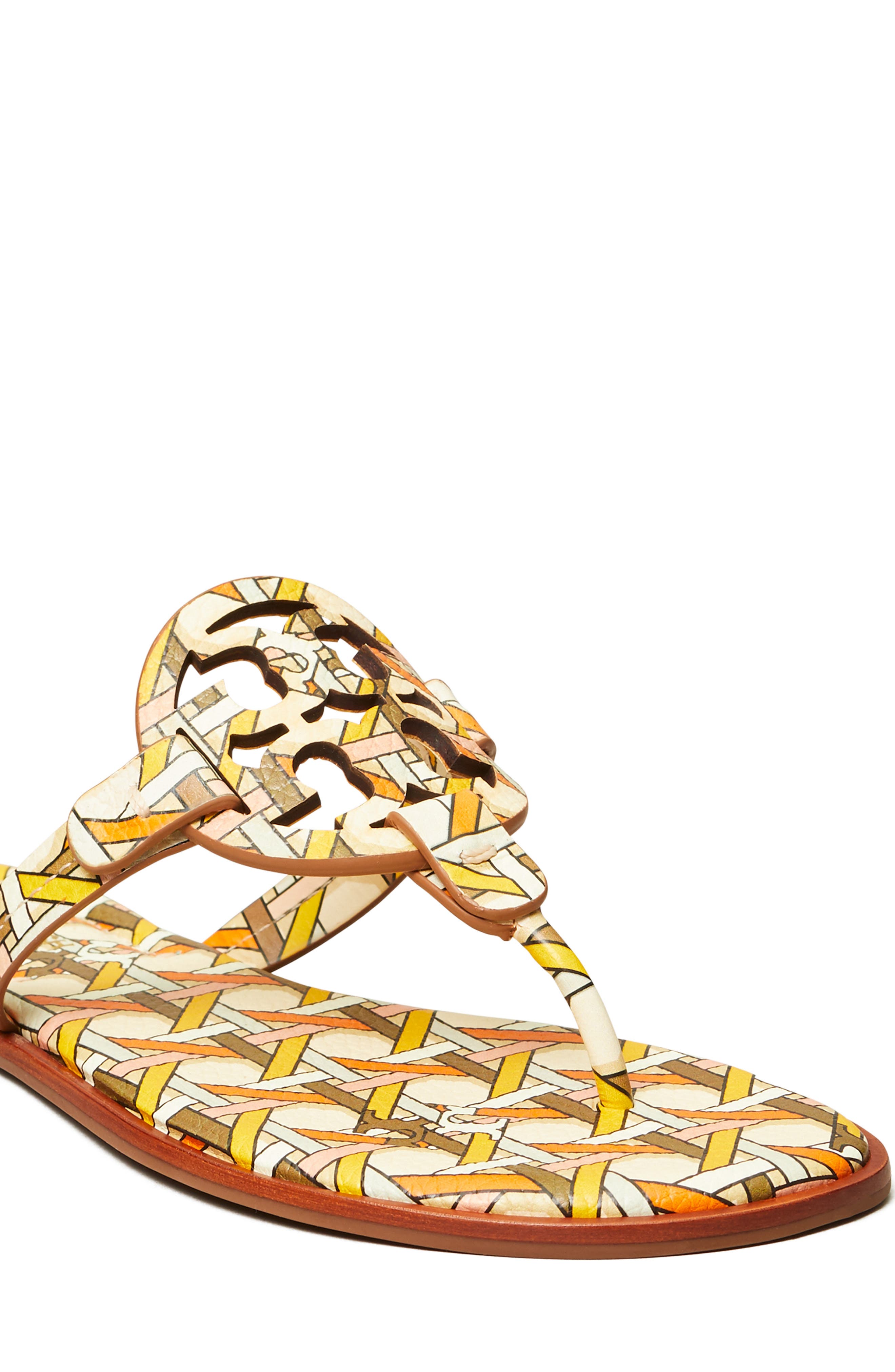 Miller Welt Sandal, Alternate, color, PINK CANING LOGO GEO COMBO