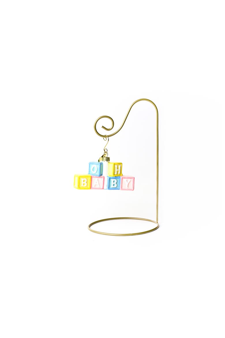 Oh Baby Blocks Shaped Ornament with Gold Stand, Main, color, Miscellaneous