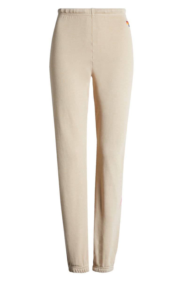 Aviator Nation Bolt 4 Sweatpants, Alternate, color, Sand/ Neon Pink