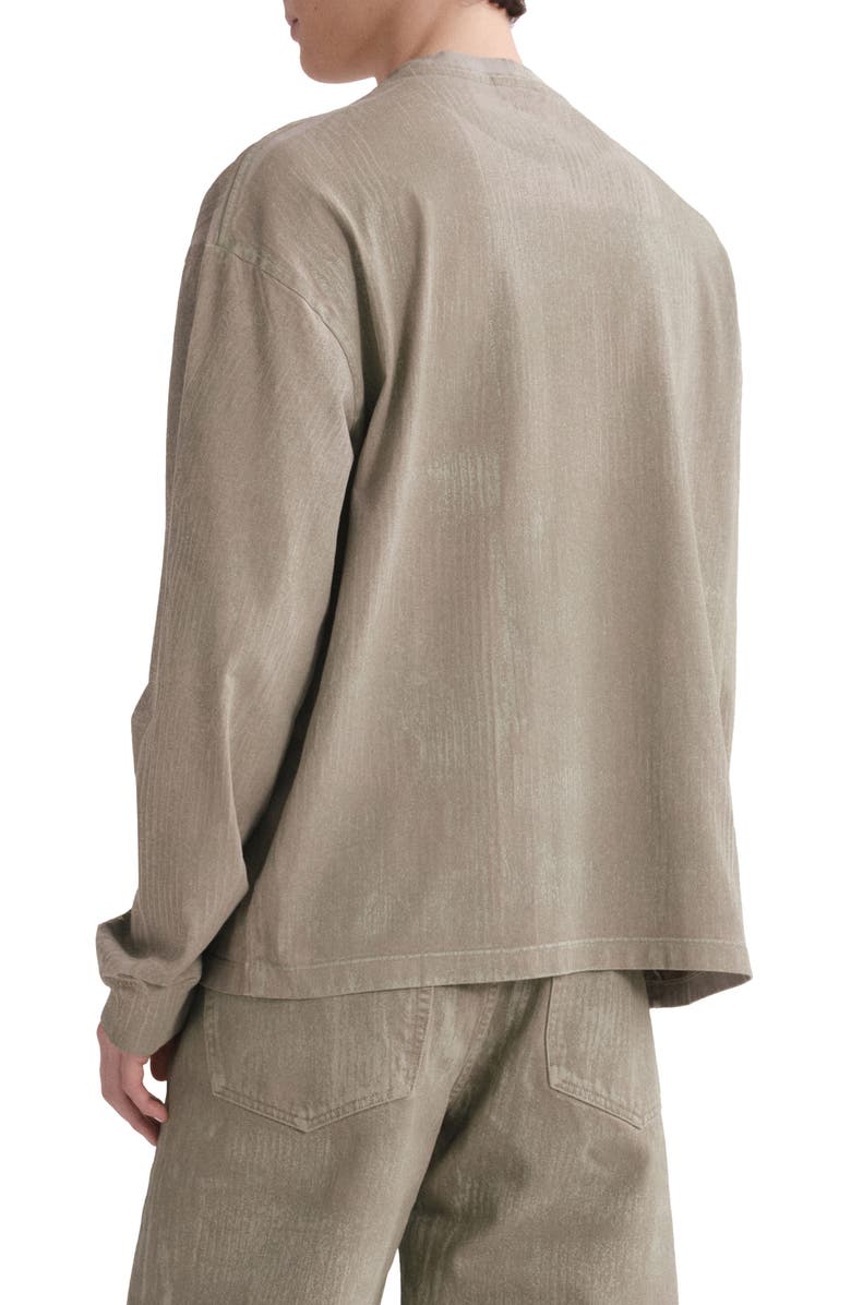 AGOLDE Asha Paint Print Long Sleeve T-Shirt, Alternate, color, Delta Mid Grey