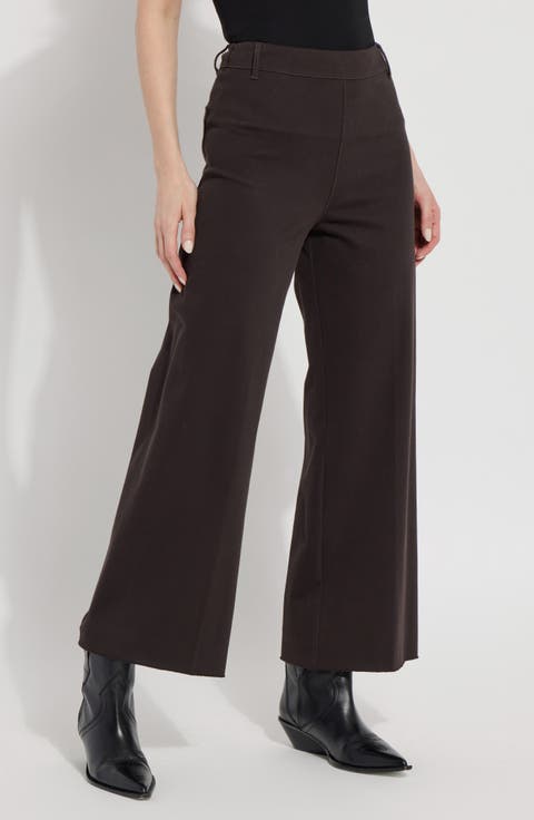 'Lyssentials Erin High Waist Ankle Wide Leg Denim Jeans
