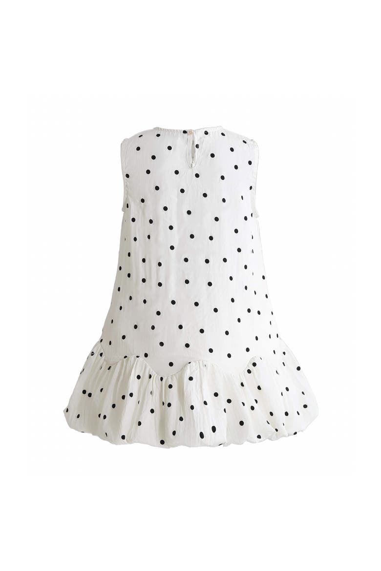 Polka Dot Bow Dress, Alternate, color, Beige