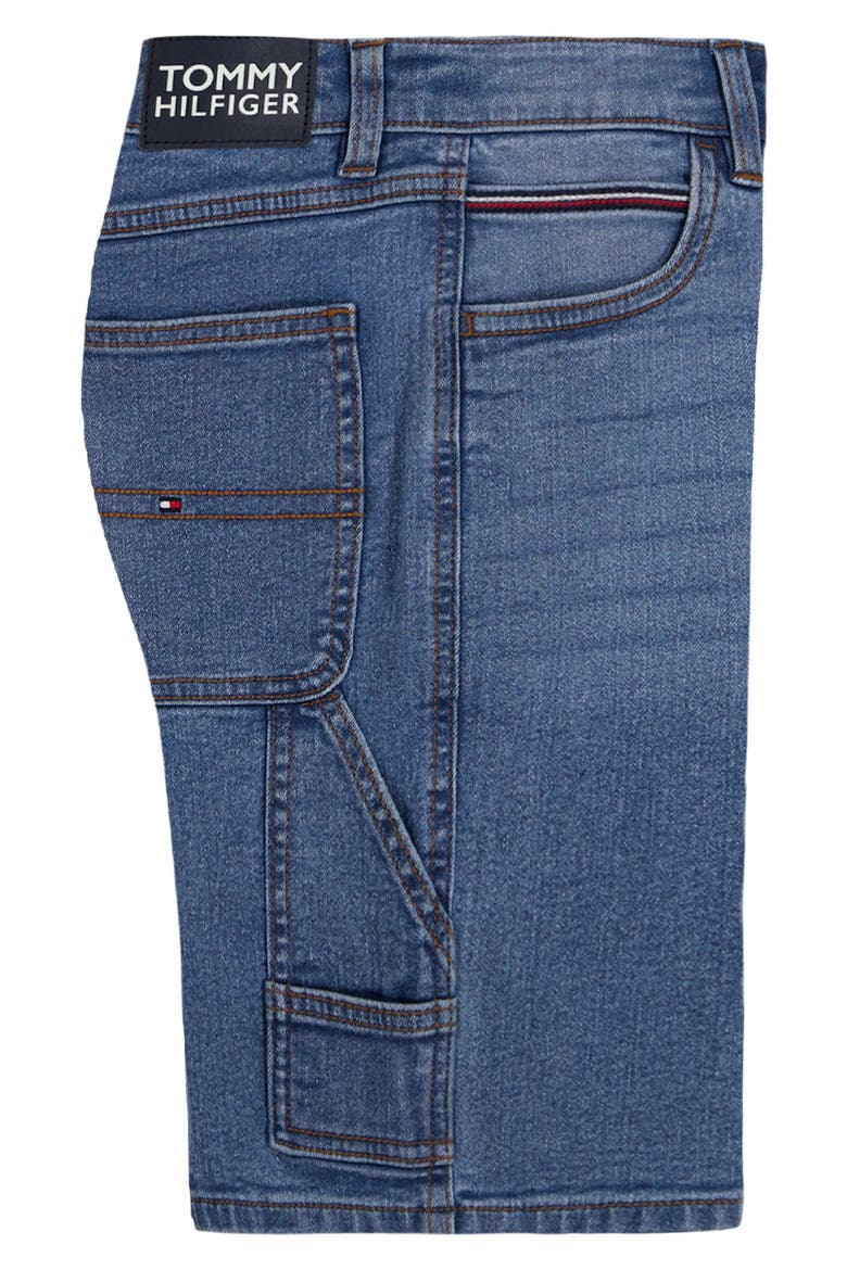 Kids' Utility Denim Shorts, Alternate, color, TIDAL
