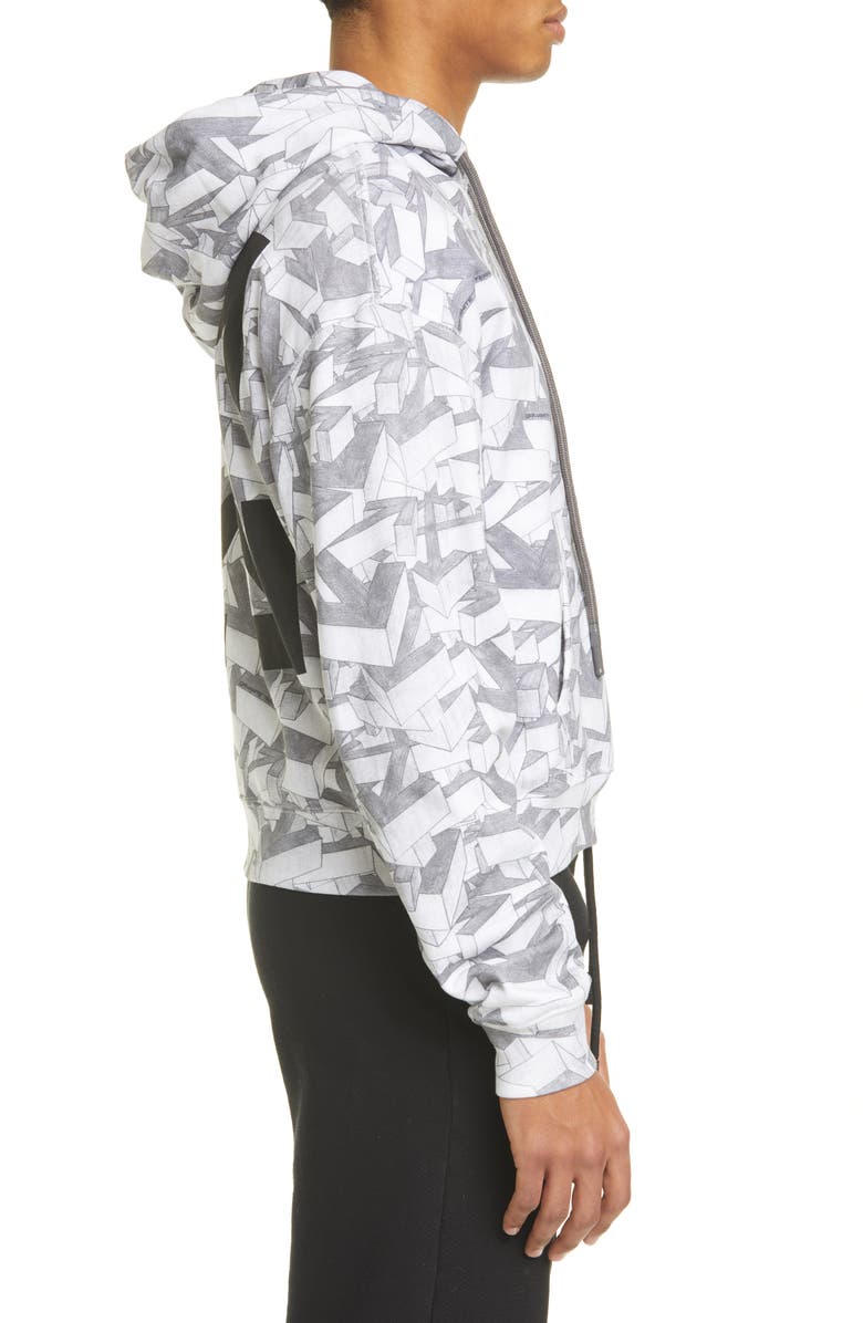 Off-White Arrows Print Cotton Hoodie, Alternate, color, 