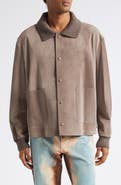JW Anderson Rib Collar Suede Jacket