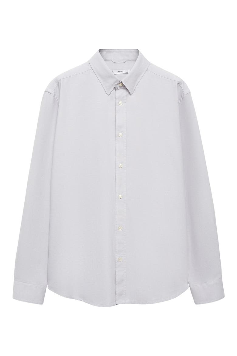 Regular Fit Cotton Oxford Button-Up Shirt, Main, color, GREY