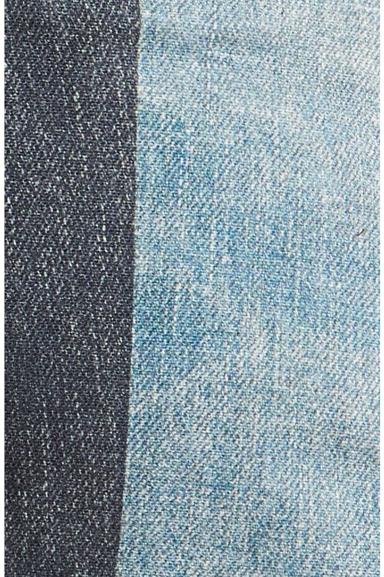Upside Down Skinny Jeans, Alternate, color, DARK BLUE