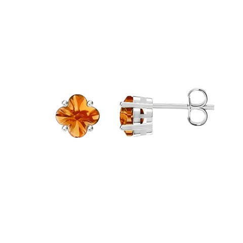 Sterling Silver Citrine Studs