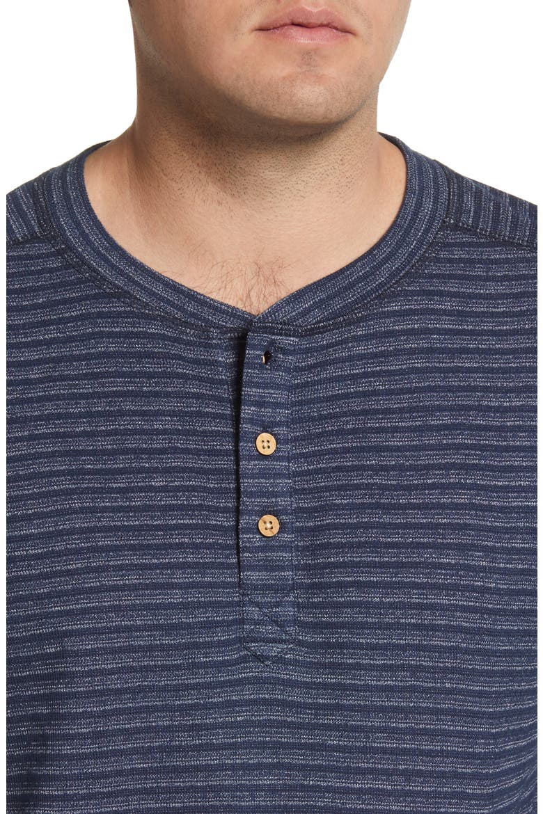 Yarn Dye Rib Long Sleeve Henley, Alternate, color, NAVY