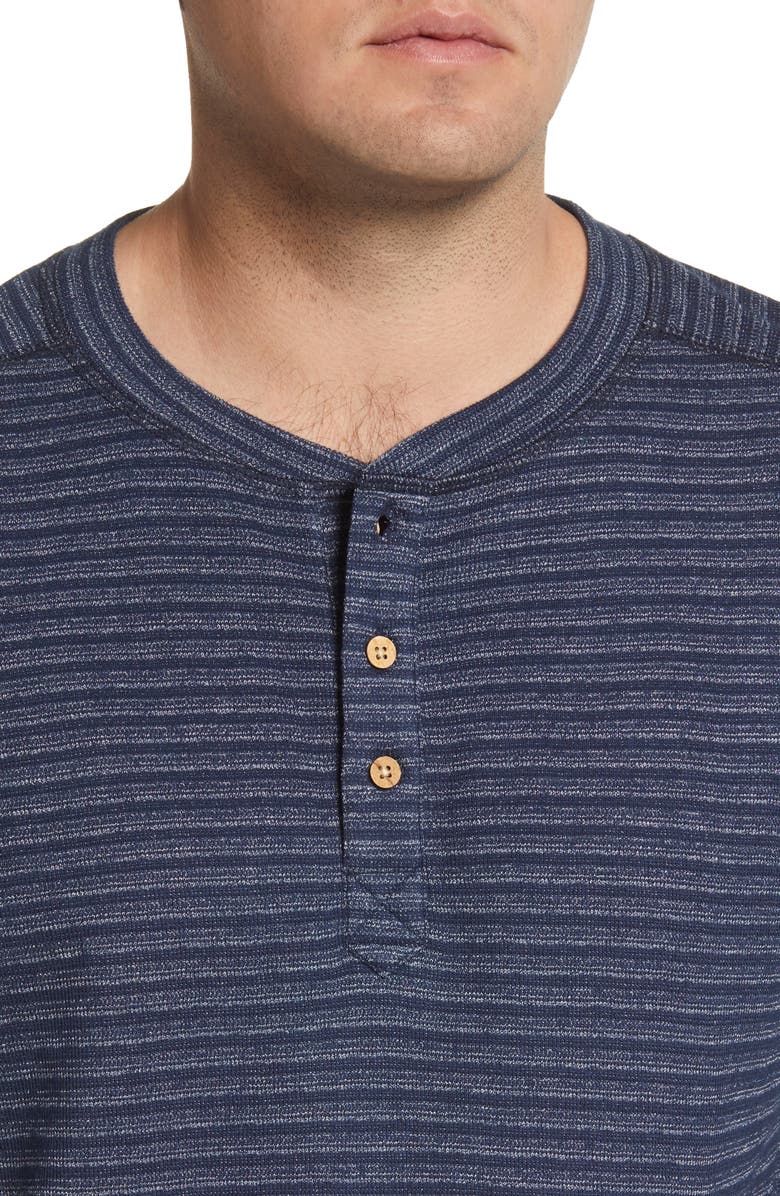 Vintage 1946 Yarn Dye Rib Long Sleeve Henley, Alternate, color, Navy