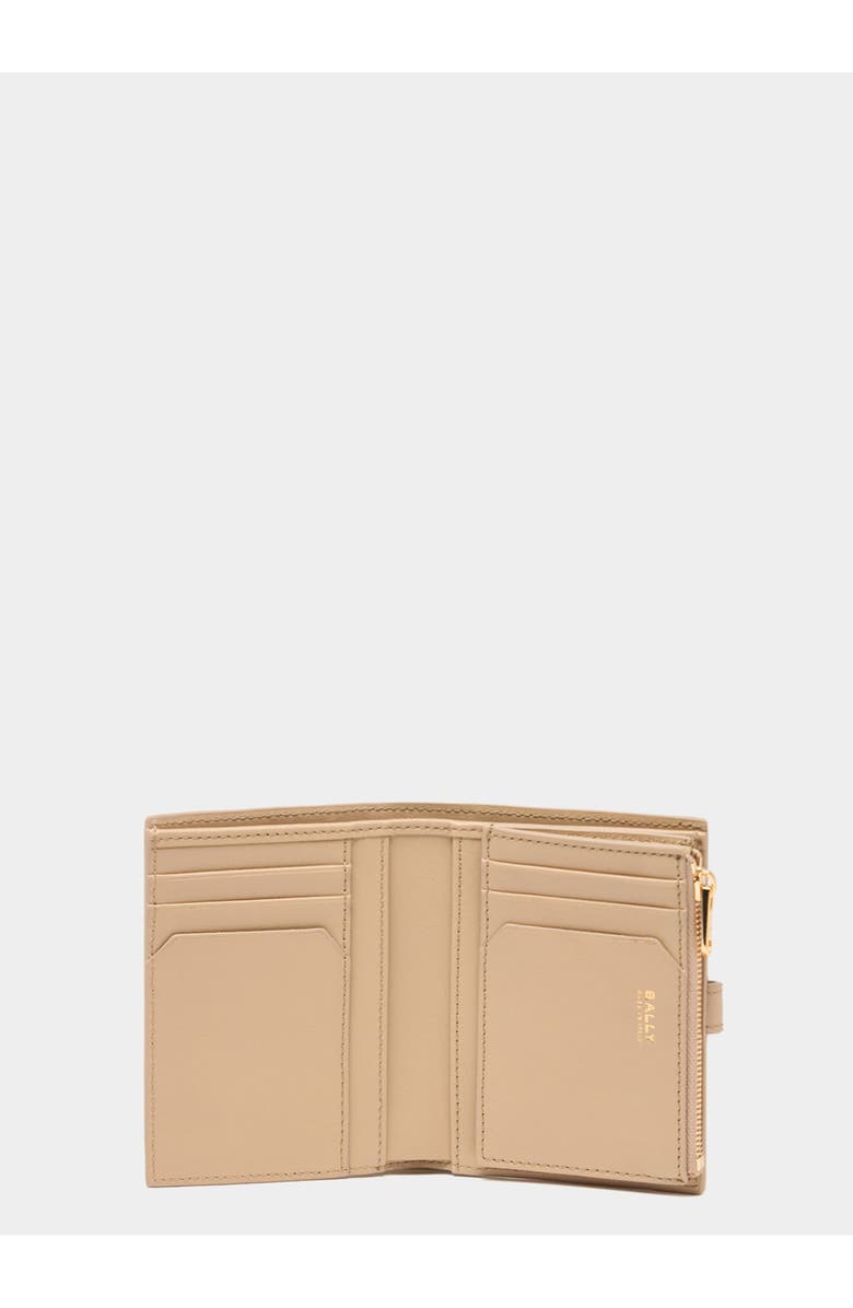Bally Lock Me Wallet In Grained Leather, Alternate, color, Sabbia 26+Y Gold
