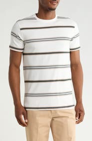 DENIM AND FLOWER Stripe Knit T-Shirt