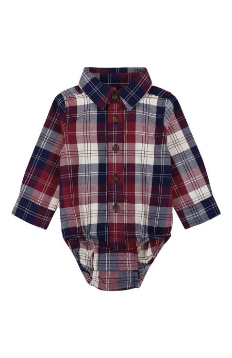 Baby Organic Long Sleeve Button Down Bodysuit, Infant