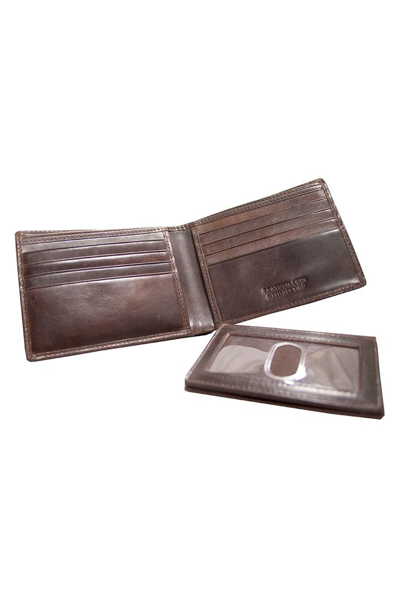 Left Wing RFID Billfold Wallet, Alternate, color, BROWN