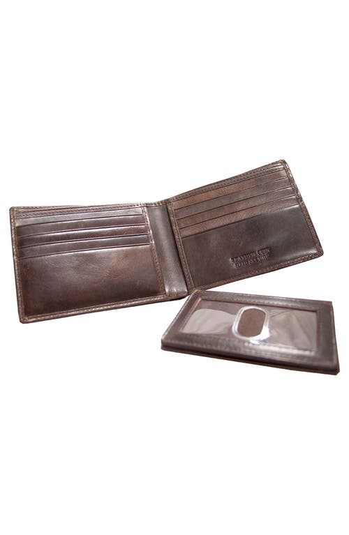 Mancini Boulder Rfid Billfold Wallet With Passcase In Brown