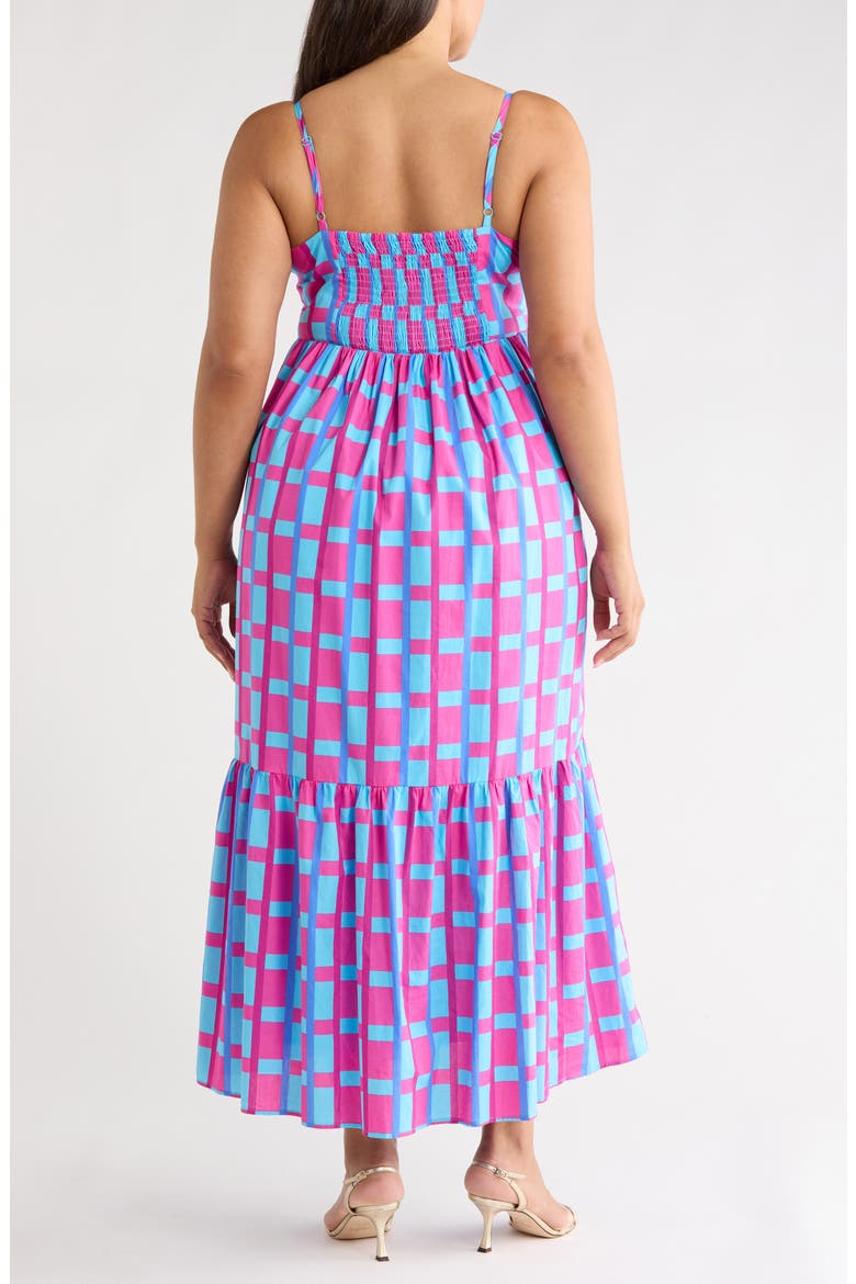 Devania Brush Cabana Flowy Maxi Dress, Alternate, color, FUCHSIA-BLUE-MULTI