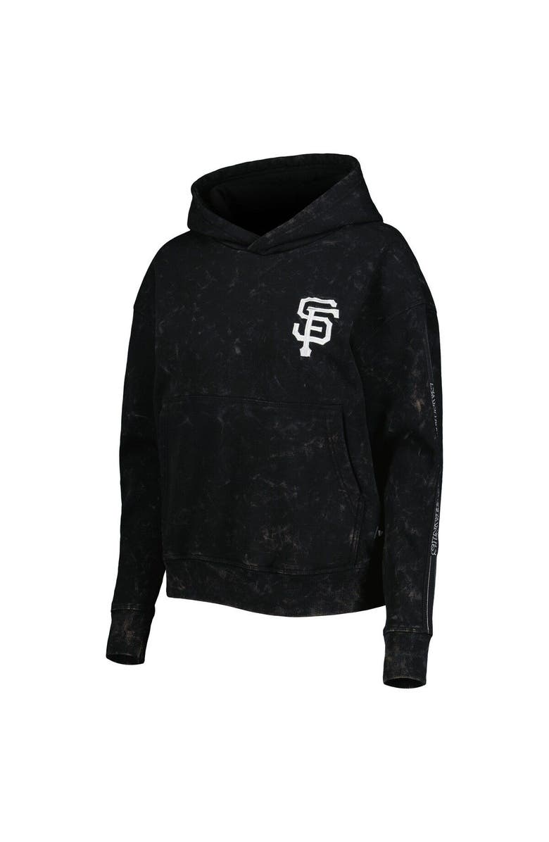 THE WILD COLLECTIVE Women's The Wild Collective Black San Francisco Giants Marble Pullover Hoodie, Alternate, color, Black