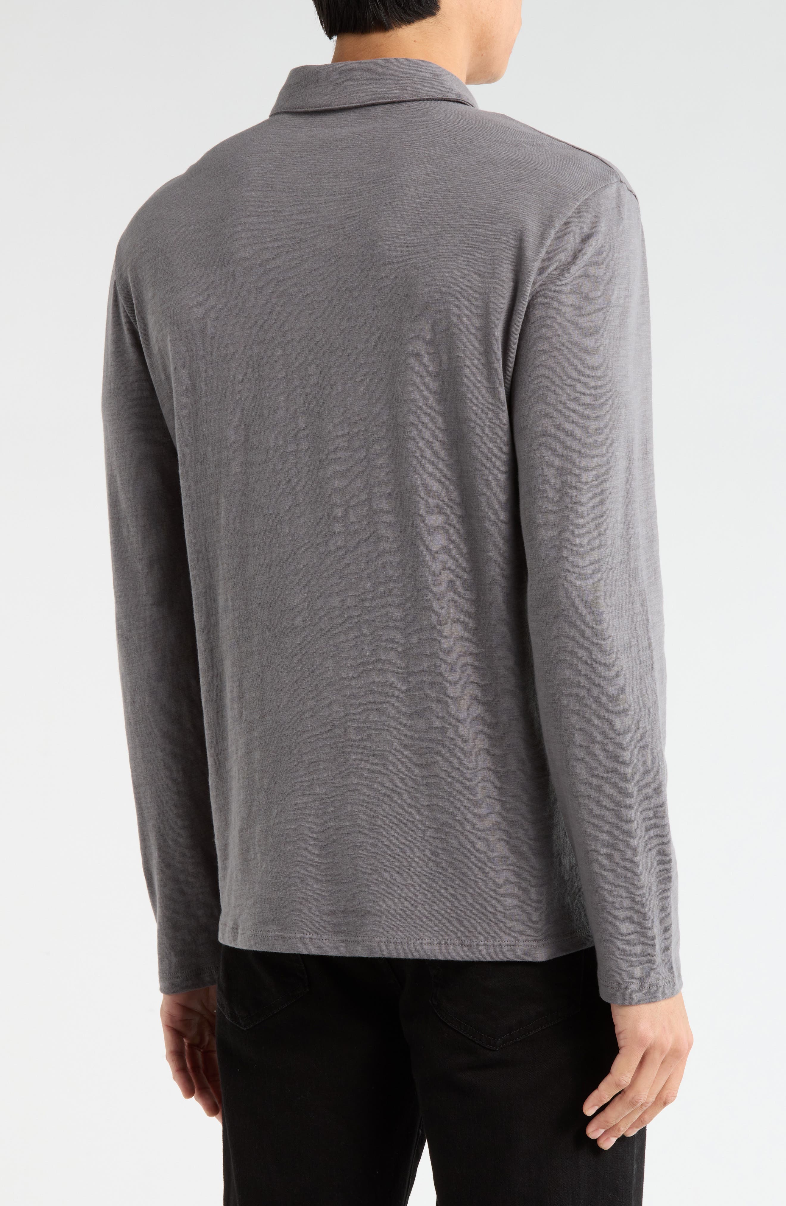 Johnny Collar Long Sleeve Knit Top - image 2