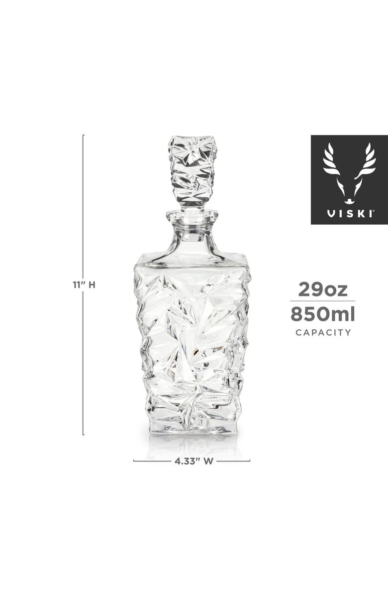 Viski Prism Crystal Whiskey Decanter, Alternate, color, Clear