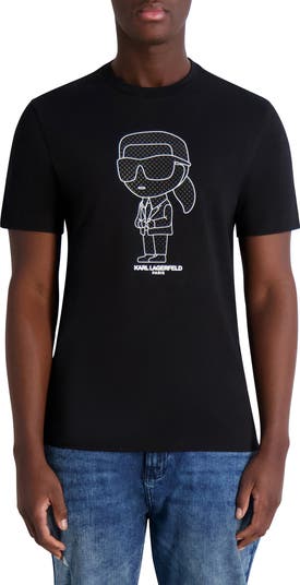 Rubberized Karl Cotton Graphic T-Shirt