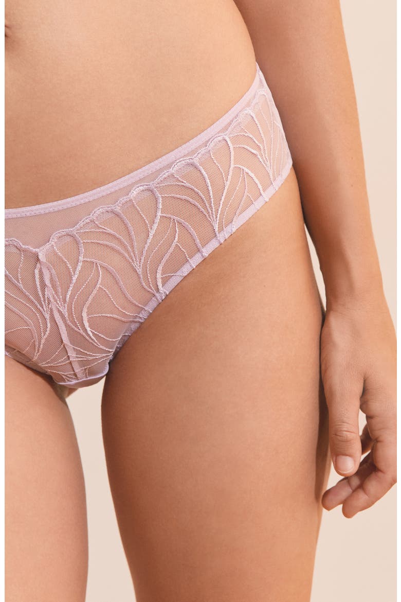 Envolee Lace & Satin Hipster Panties, Alternate, color, LILAC