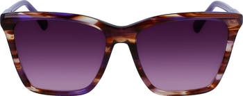 Le Pliage 56mm Gradient Rectangular Sunglasses