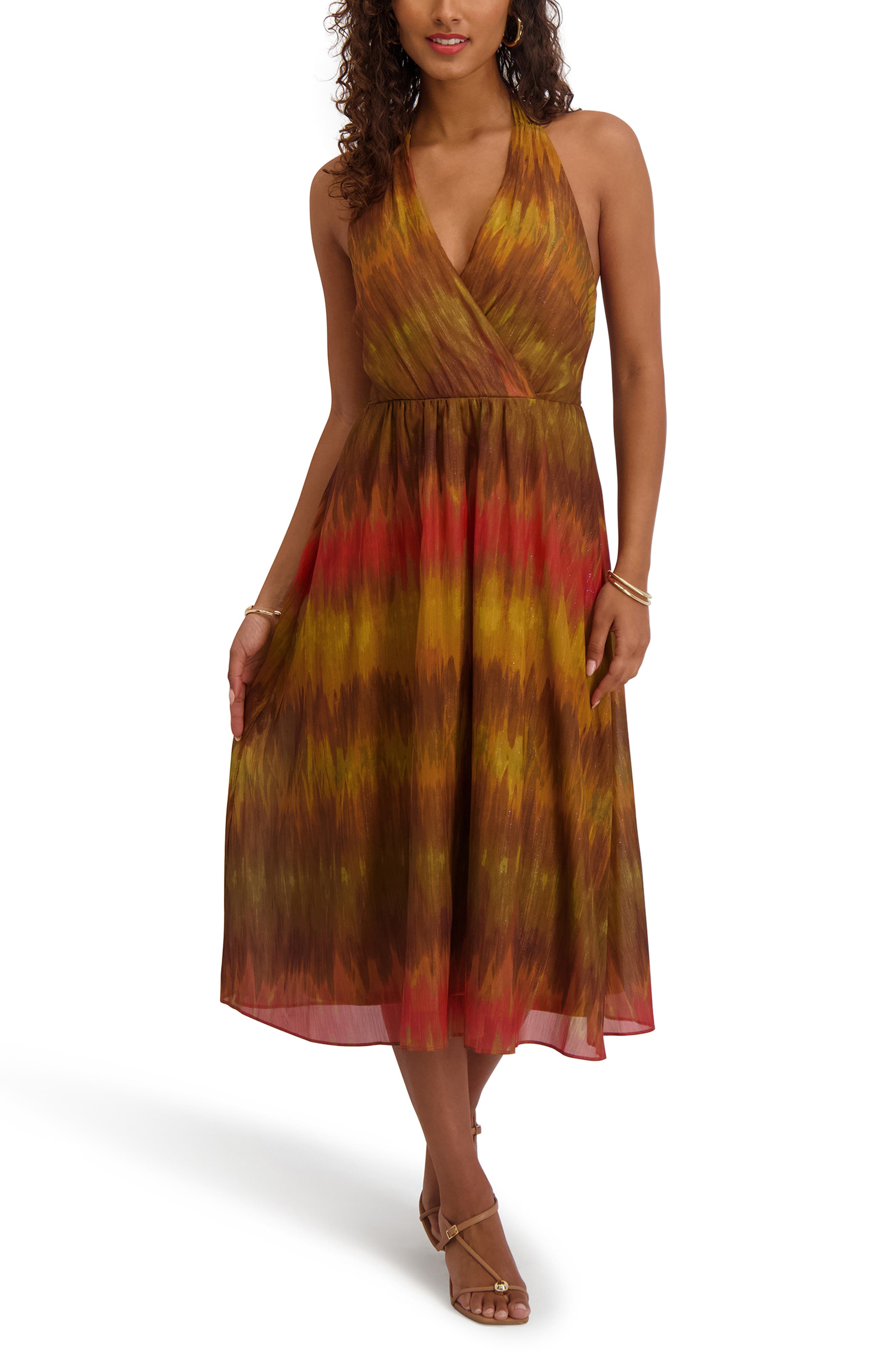 Printed Chiffon Midi Dress - image 2