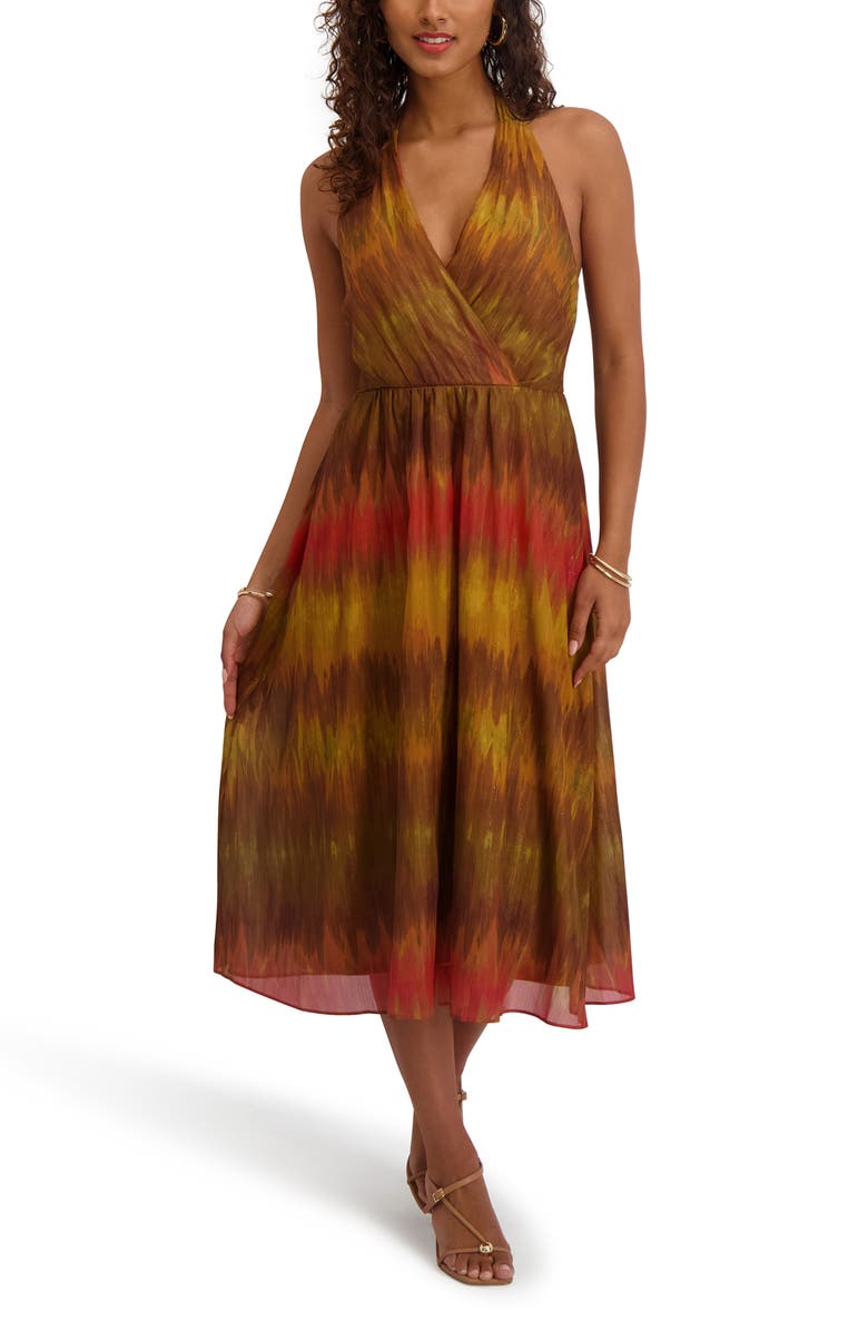 Siena Printed Chiffon Midi Dress, Alternate, color,