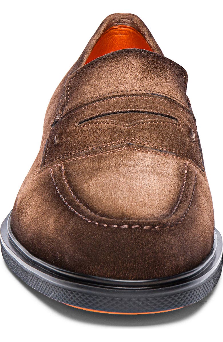Santoni Easy Penny Loafer, Alternate, color, Brown