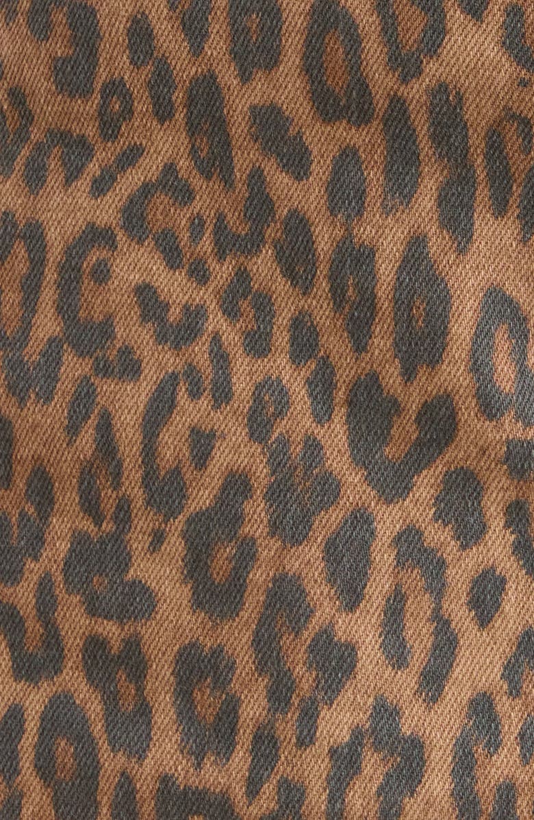 Wit & Wisdom Gracie Leopard Print High Waist Denim Shorts, Alternate, color, Brown/ Black Multi