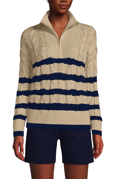 Drifter Cotton Quarter Zip Pullover Sweater