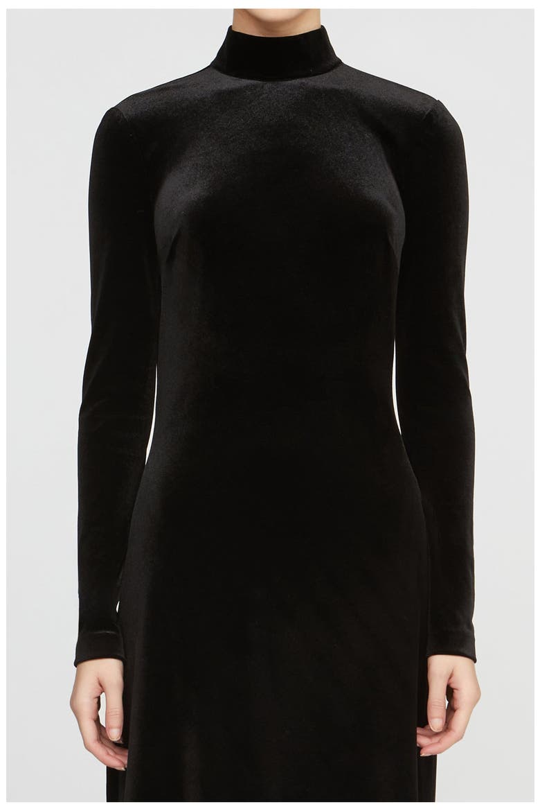 Kaia Velvet Gown, Alternate, color, Black