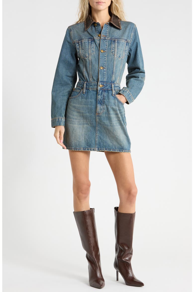 Maxella Denim Jacket Minidress, Main, color, CONEY ISLAND