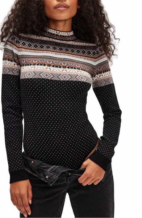 Free People Warmer Fair Isle Long Sleeve Bodysuit