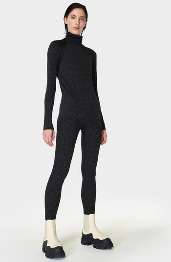 Leopard Print Jacquard Base Layer Leggings