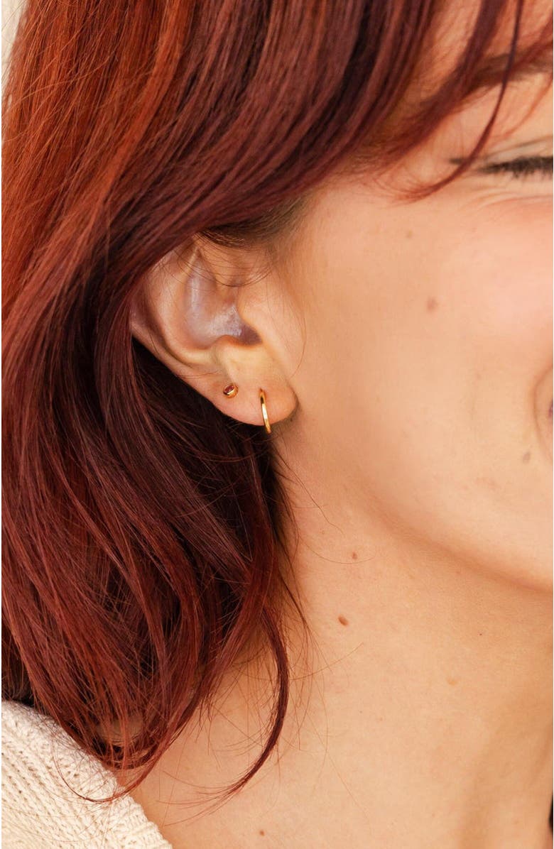 MADE BY MARY Mini Live In Hoop Earrings, Alternate, color, Gold Filled