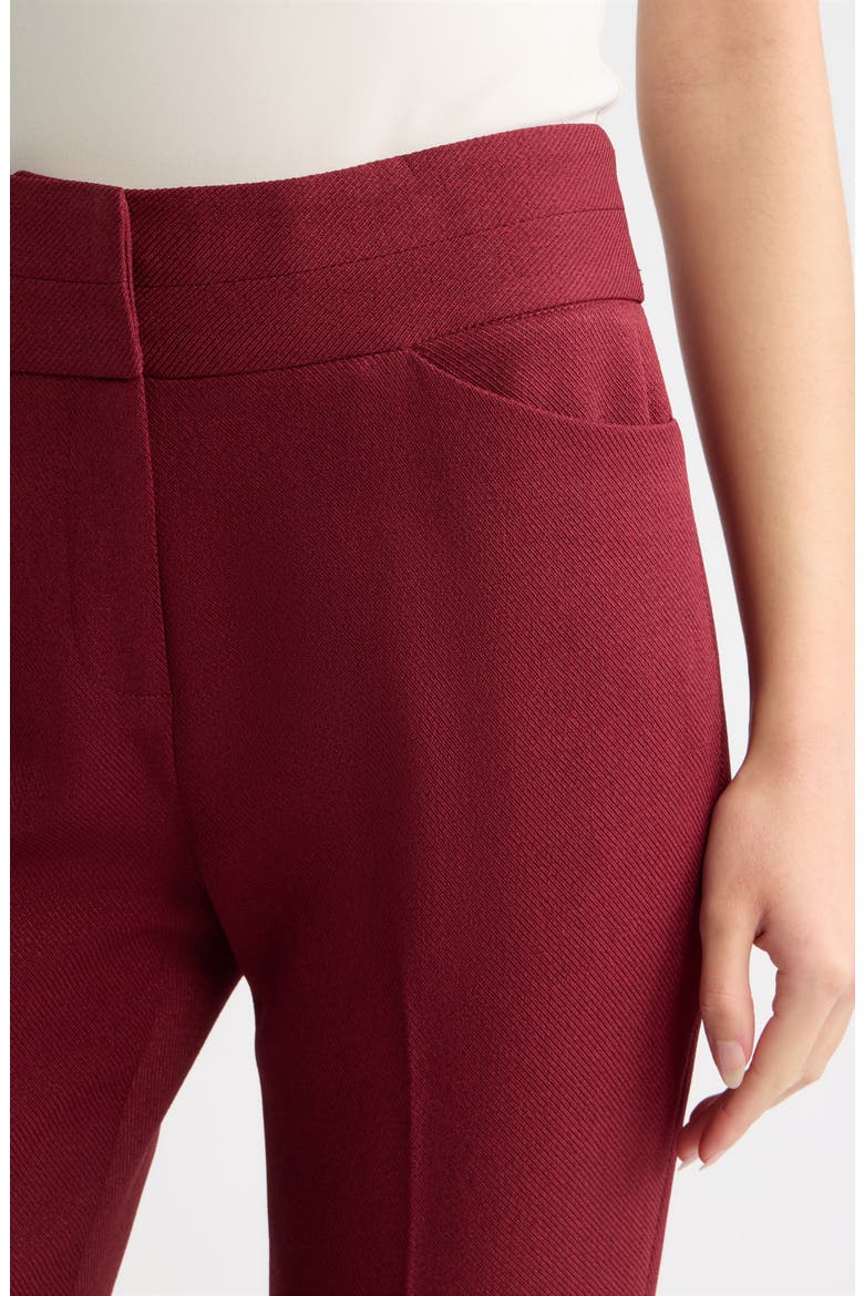 Bell Bottom Flare Leg Pants, Alternate, color, CRANBERRY