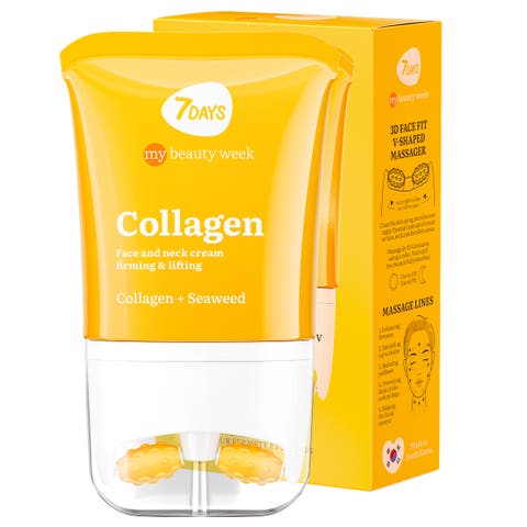 Face moisturizer with Collagen for Firming and Lifting with 3D Massage Applicator