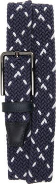 Johnston & Murphy Woven Stretch Knit Belt