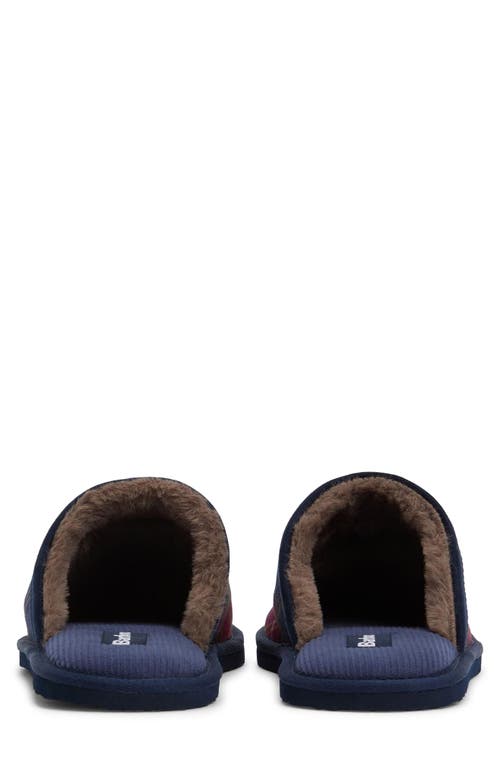 Barbour Everitt Tartan Mule Slipper In Animal Print
