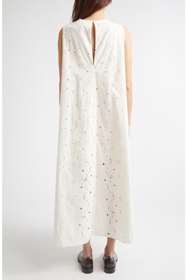 Alvariinsa Unikko Cotton Eyelet Maxi Dress, Alternate, color, OFF WHITE